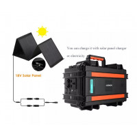 AUMOON BPS-500W (Пік 1000Вт) 550Wh / 150000mAh + сонячна панель 80W портативний сонячний генератор електростанція, ДБЖ, із зарядкою від сонячної панелі.