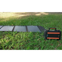 AUMOON BPS-500W (Пік 1000Вт) 550Wh / 150000mAh + сонячна панель 80W портативний сонячний генератор електростанція, ДБЖ, із зарядкою від сонячної панелі.