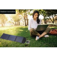AUMOON ES-100W + Holder.  Портативна сонячна панель складана монокристалічна кремнієва, зарядний пристрій для заряджання.