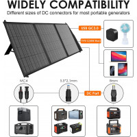 BRIDNA SGR-SP100W  Портативна сонячна панель складана монокристалічна кремнієва, зарядний пристрій для заряджання.