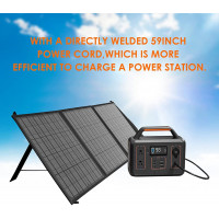 BRIDNA SGR-SP100W  Портативна сонячна панель складана монокристалічна кремнієва, зарядний пристрій для заряджання.