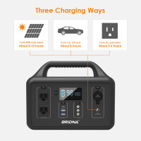BRIDNA 300W (Пік 600Вт) + сонячна панель 80W портативний сонячний генератор електростанція, ДБЖ, із зарядкою від сонячної панелі.