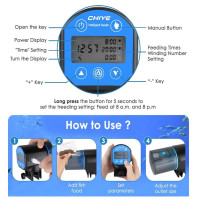 Годівниця для риб акваріумна автоматична CHIYE CY-059DW з LCD-монітором, WIFI