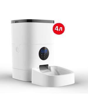 Годівниця для кішок і собак автоматична Dudu Pet DU4L-MH, 4,0л. Біла