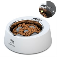 Годівниця поїлка для домашніх тварин PAPIFEED з нержавіючої сталі з вбудованими цифровими вагами