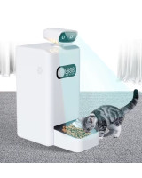 Автоматична годівниця AI - RoboCat XLY-M1 video для котів та собак зі штучним інтелектом 3.5 літра з камерою та лазером, Біла